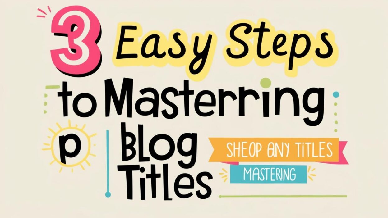 Mastering Blog Titles in 3 Fun and Easy Steps