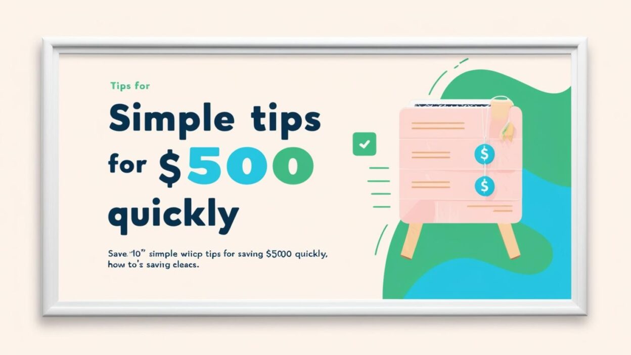 Pocket $500 Quickly: Simple Tips for Easy Savings